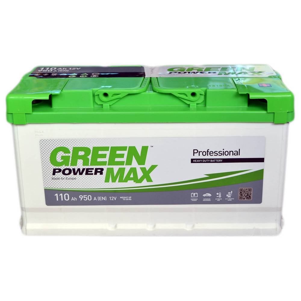 Акумулятор GREEN POWER MAX 110Ah Ев (-/+) (950EN)